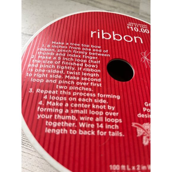 Roll of 100’x2” red nylon ribbon - Picture 3 of 5